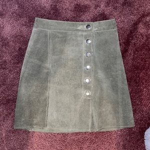 Understated Leather suede mini skirt